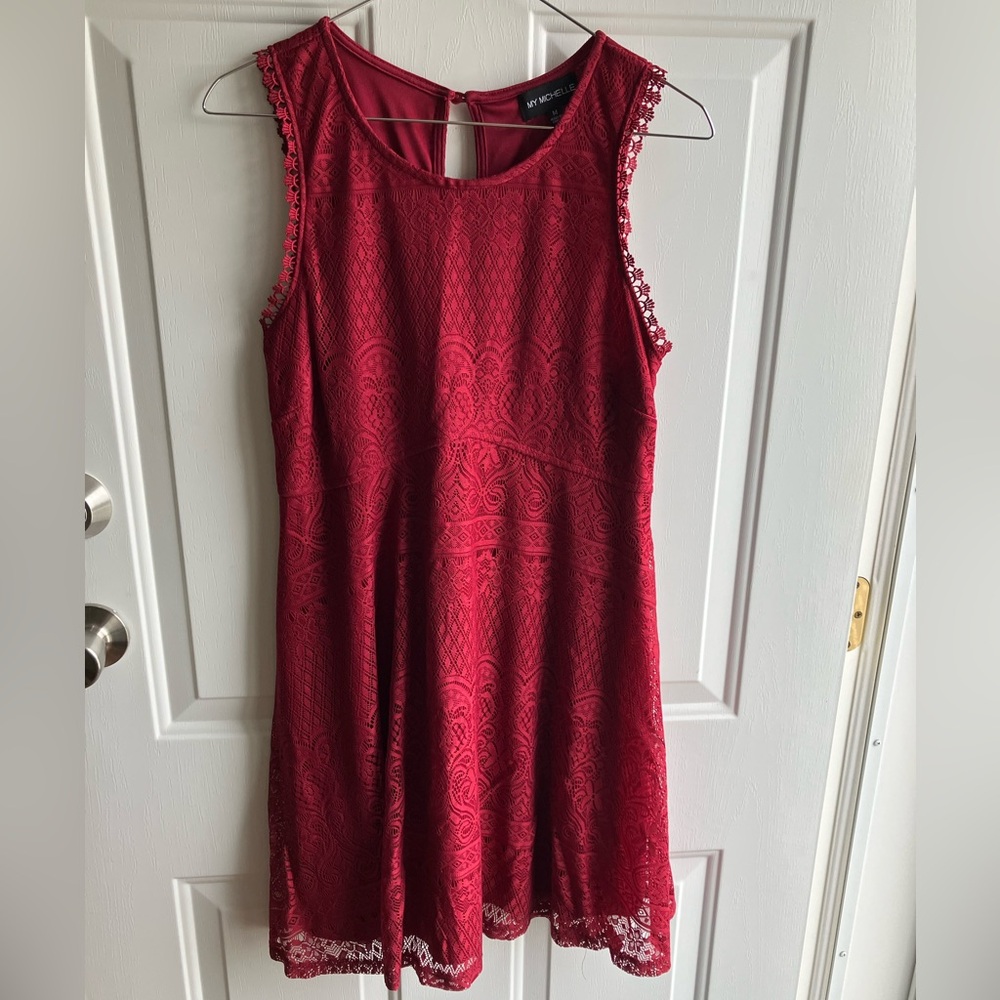 My Michelle Elegant Red Lace Dress